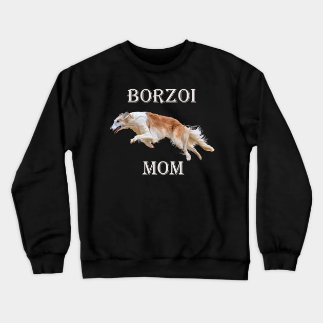 Borzoi Mom Crewneck Sweatshirt by Art by Deborah Camp